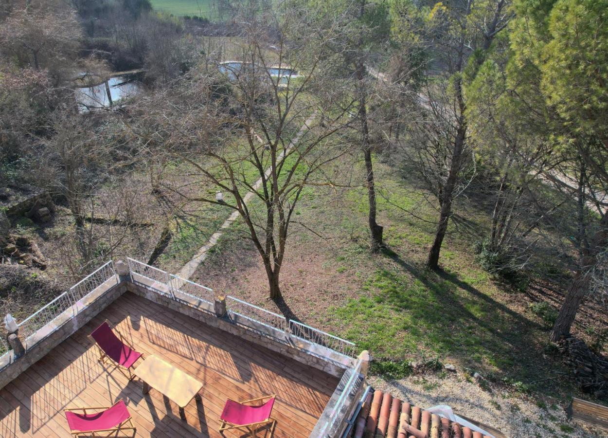 Grand Gite Les Cabanes De Fallot Pour 19 Personnes - Piscine Naturelle L'isle-Bouzon ภายนอก รูปภาพ