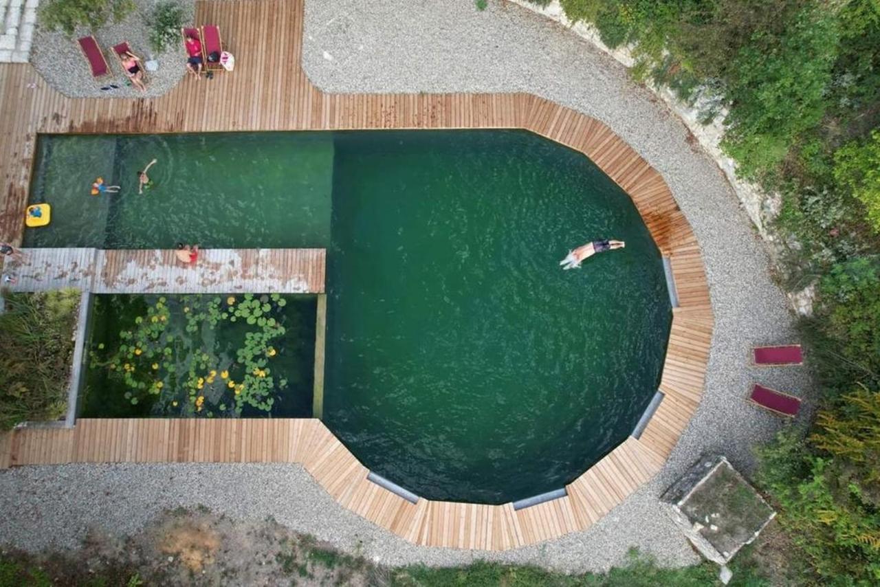 Grand Gite Les Cabanes De Fallot Pour 19 Personnes - Piscine Naturelle L'isle-Bouzon ภายนอก รูปภาพ