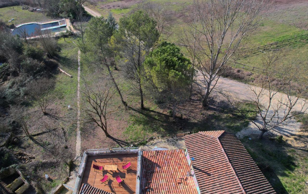 Grand Gite Les Cabanes De Fallot Pour 19 Personnes - Piscine Naturelle L'isle-Bouzon ภายนอก รูปภาพ