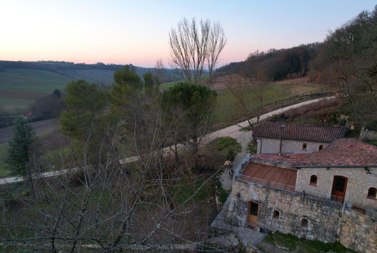 Grand Gite Les Cabanes De Fallot Pour 19 Personnes - Piscine Naturelle L'isle-Bouzon ภายนอก รูปภาพ